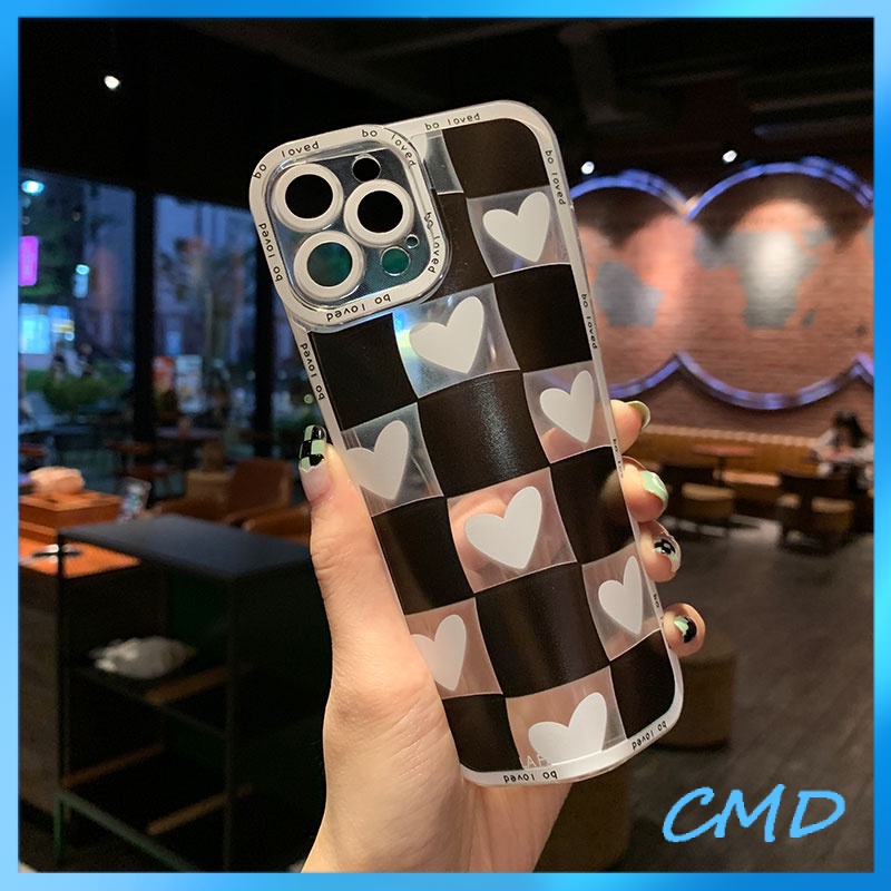 Ốp Điện Thoại Kẻ Sọc Caro Trắng Đen Cho iphone 11 12 13promax 6 6plus 6s 6splus 7 7plus 8 8plus x xs xr plus promax/-267