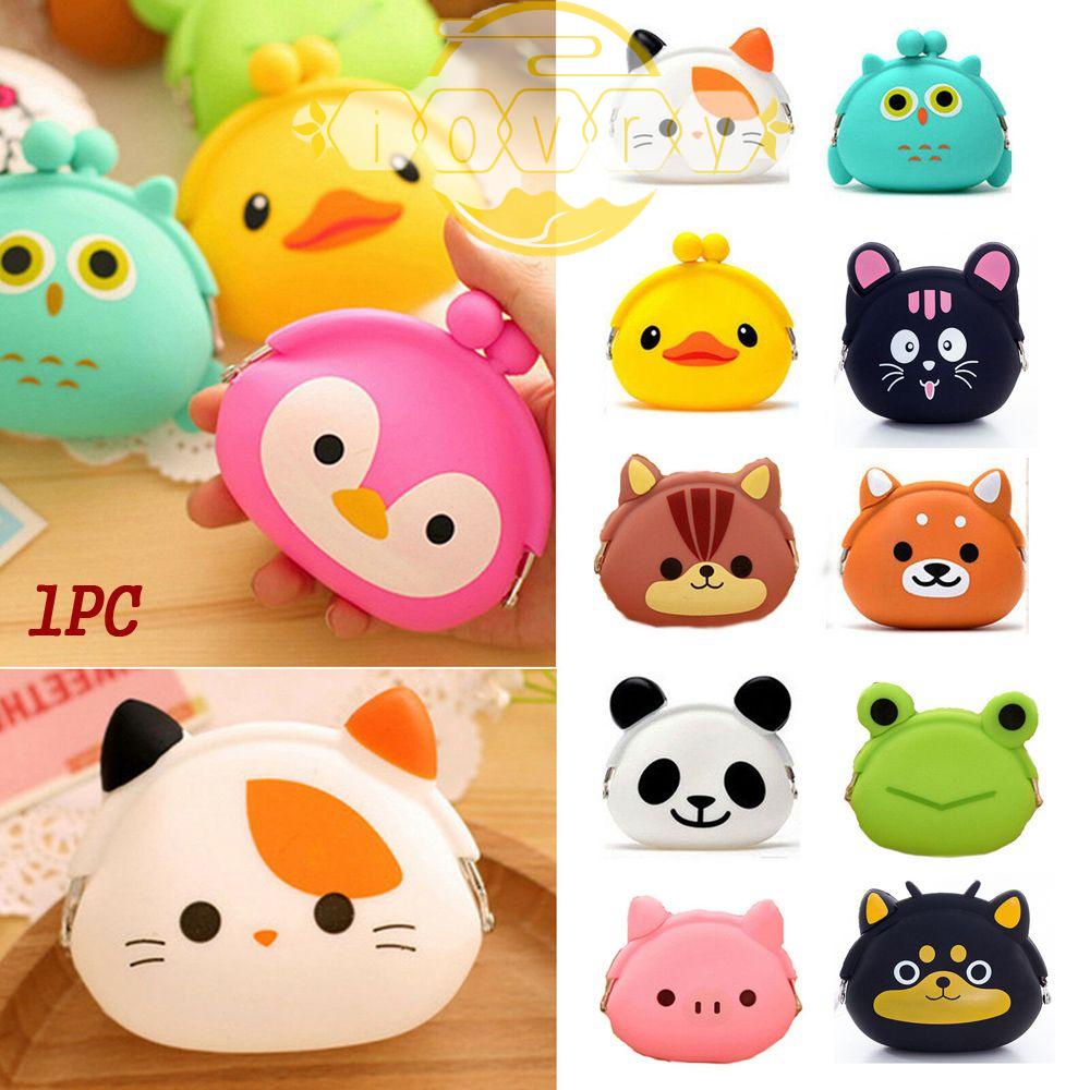 Ví Nhỏ Đựng Tiền Xu Bằng Silicon Mềm Hình Động Vật Hoạt Hình Dễ Thương