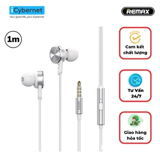  Tai nghe có dây Remax RM-620 âm trầm ấn tượng bass mạnh mẽ chống mồ hôi có mic cho máy Android và Laptop 