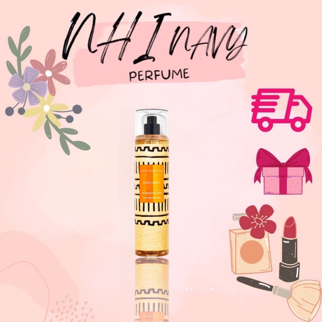 Xịt thơm toàn thân  𝑩𝒂𝒕𝒉 & 𝑩𝒐𝒅𝒚 𝑾𝒐𝒓𝒌𝒔 𝑪𝑶𝑵𝑭𝑰𝑫𝑬𝑵𝑻 𝑪𝒉𝒂𝒎𝒑𝒂𝒈𝒆 𝒕𝒐𝒂𝒔𝒕