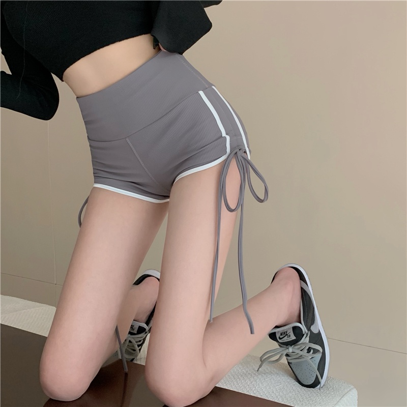 Enjoy Freedom Quần Short Lưng Cao Dáng Ôm Kiểu Dây Rút Thời Trang Cá Tính Cho Nữ