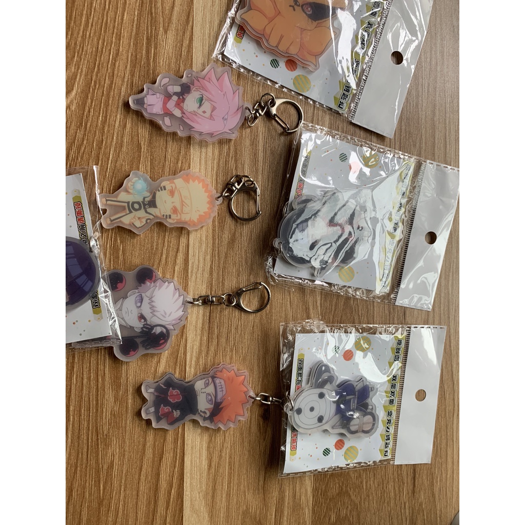 Móc Khoá Naruto , Sasuke , Chất Liệu nhựa mica  In 2 Mặt siêu đẹp siêu cute