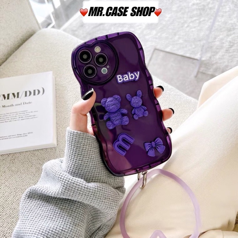 [ Có ip 14 ] Ốp lưng điện thoại iphone sicker thỏ tím bằng 14ProMax 7plus/8/8plus/x/xs/11/12/13/pro/max - Mr.Case