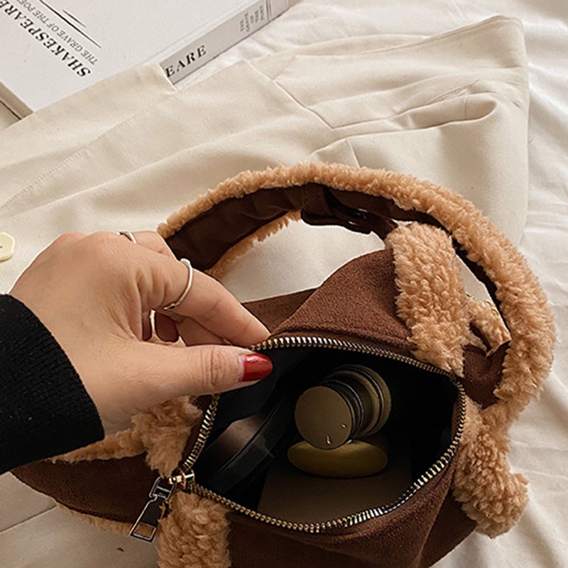 Túi Đeo Vai Phủ Lông Phong Cách Đường Phố Pháp Thời Trang Cho Nữ