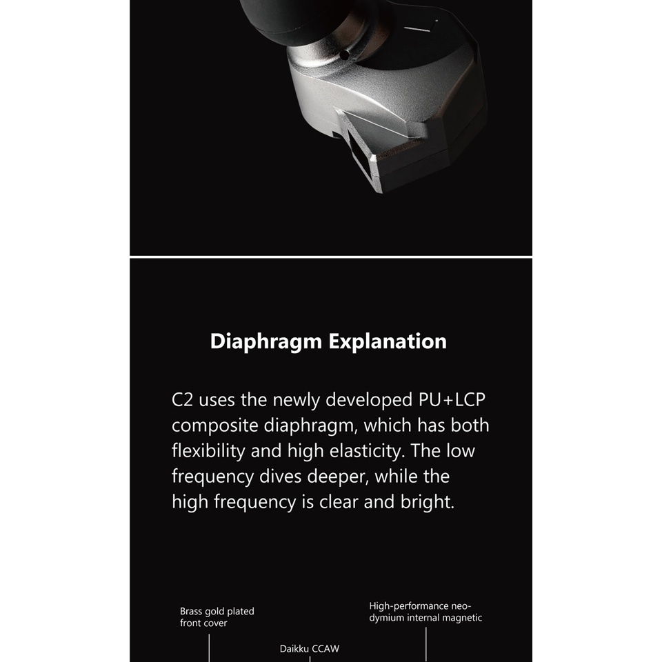 Tai Nghe Nhét Tai TINHiFi C2 IEM 10mm LCP HiFi 0.78mm 2Pin CNC Chất Lượng Cao