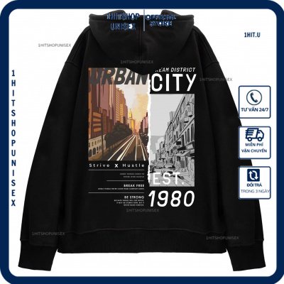 ÁO HOODIE NỮ NAM FORM RỘNG LOCAL BRAND HD URBAN