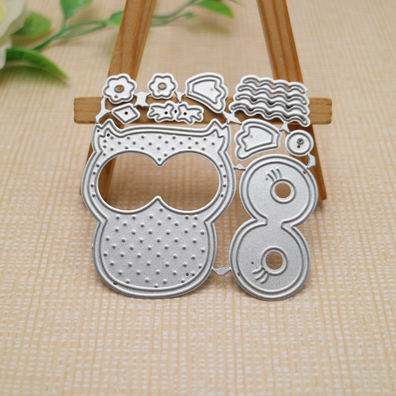 Khuôn Cắt Giấy Kim Loại Hình Chim Cú Dễ Thương