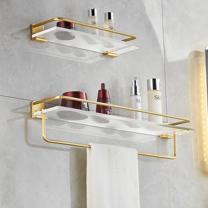 Giá Đỡ Treo Tường Bằng Nhôm Acrylic Không Để Lại Dấu Vết Cho Phòng Tắm / Nhà Bếp
