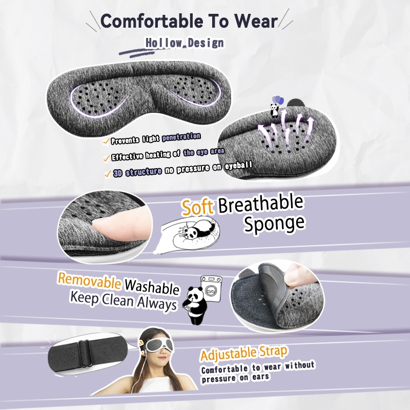 Máy Rung Mát Xa Mắt Mềm Mại Giúp Giảm Mệt Mỏi Và Quầng Thâm