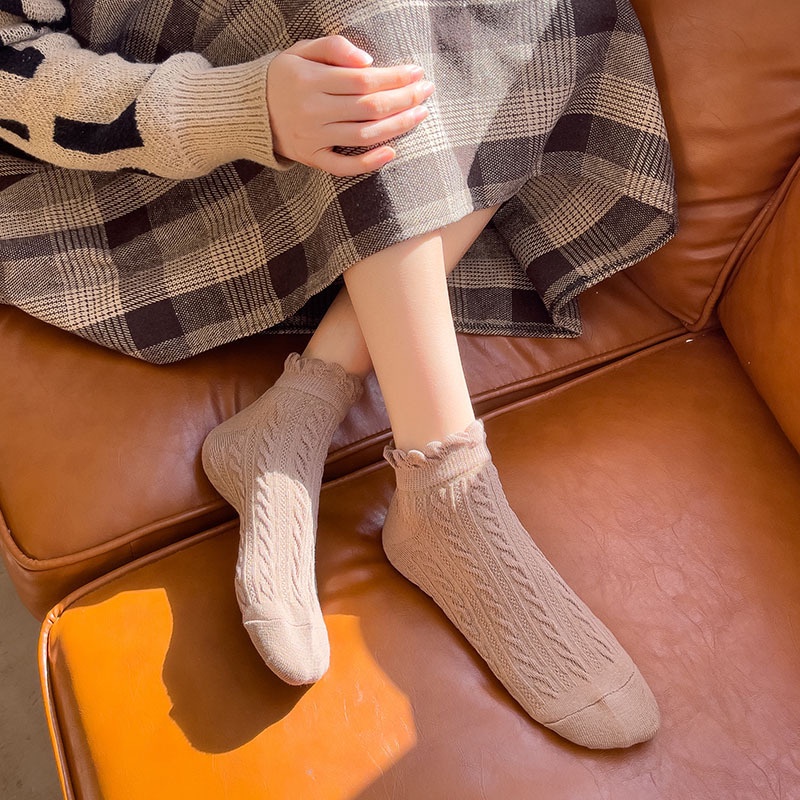 Vớ Cotton Cổ Thấp Thoáng Khí Thời Trang Mùa Hè Cho Nữ