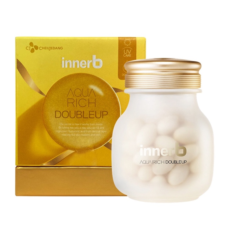 Viên Uống Cấp Nước Và Collagen InnerB Aqua Rich Double Up lọ 56 và 70 viên