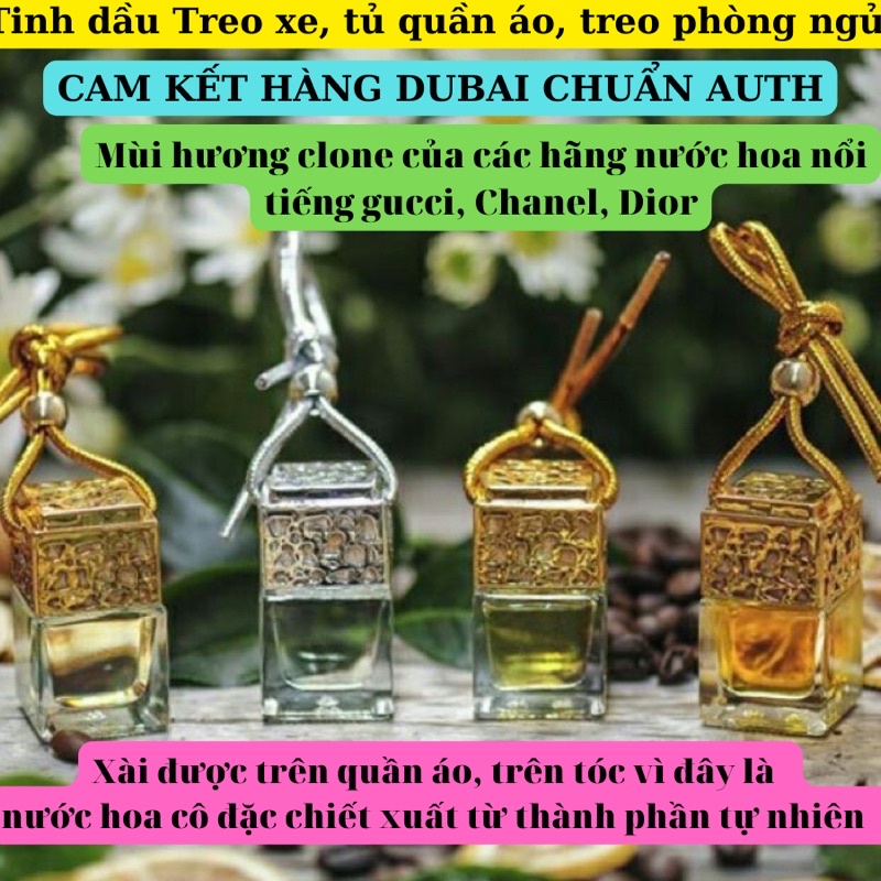 Tinh dầu Dubai treo xe ô tô treo tủ quần áo khử mùi tạo hương thơm