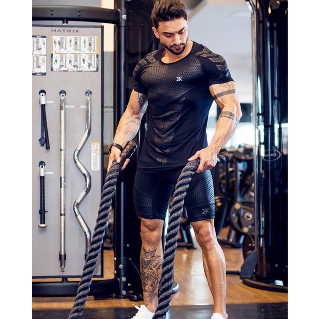 Áo Tập GYM Body ZK Tay Ngắn Thun Mát Co Giản