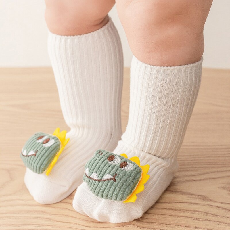 Tất Cotton Mềm Mại Chống Trượt In Họa Tiết Hoạt Hình Dễ Thương Cho Bé Tập Đi Walkers