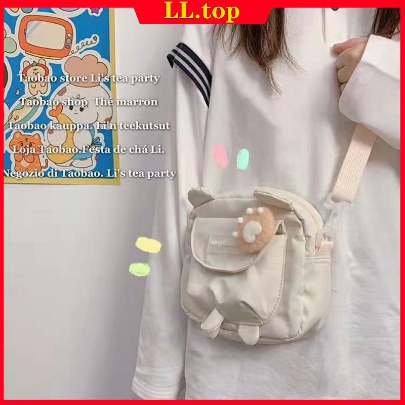 Túi Đeo Chéo Mềm Mại Họa Tiết Hoa Phong Cách Harajuku Nhật Bản Dễ Thương Cho Nữ