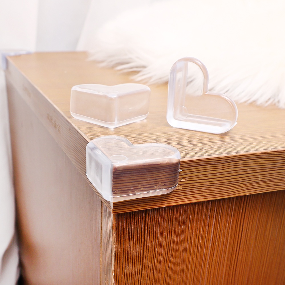 Bộ 4 Miếng Bọc Cạnh Bàn Bằng Silicon Trong Suốt Chống Va Chạm Bảo Vệ An Toàn Cho Bé