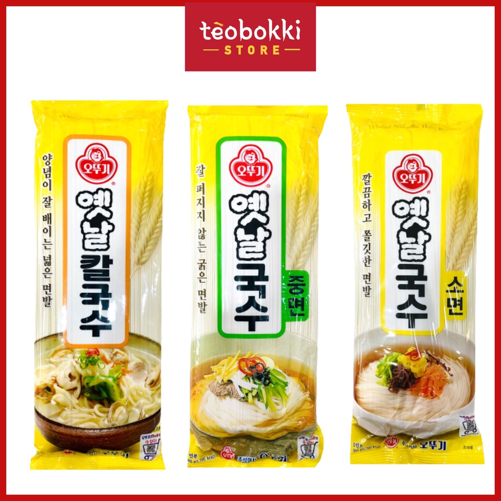 Mì Ottogi/Otoki sợi nhỏ, trung, lớn 500g