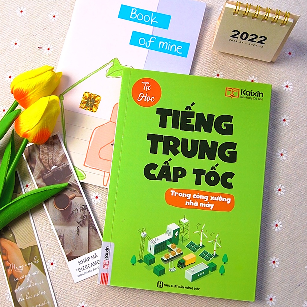 Sách - Tự Học Tiếng Trung Cấp Tốc Trong Công Xưởng Nhà Máy - Kèm App Online - Bizbooks TẶNG Sổ Tay và Bookmark