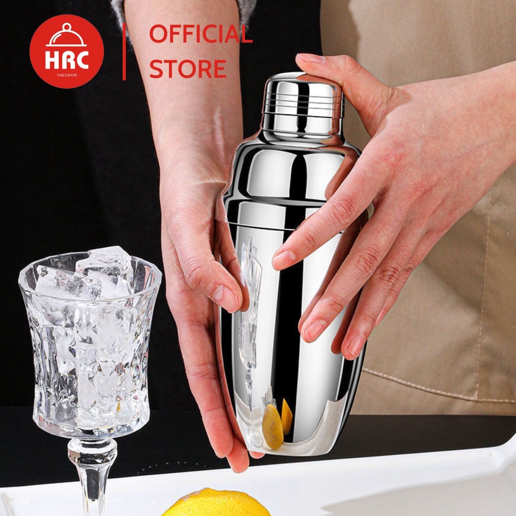 Bình lắc Shaker pha chế cocktail trà sữa chất liệu inox đủ size 350ml, 550ml, 750ml
