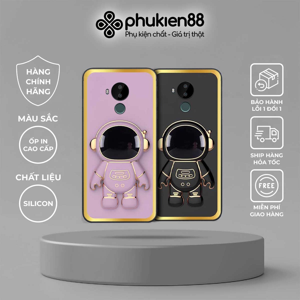 Ốp lưng Nokia C30 in hình hiệu ứng 3D phi hành gia robot đáng yêu, ốp rẻ đẹp
