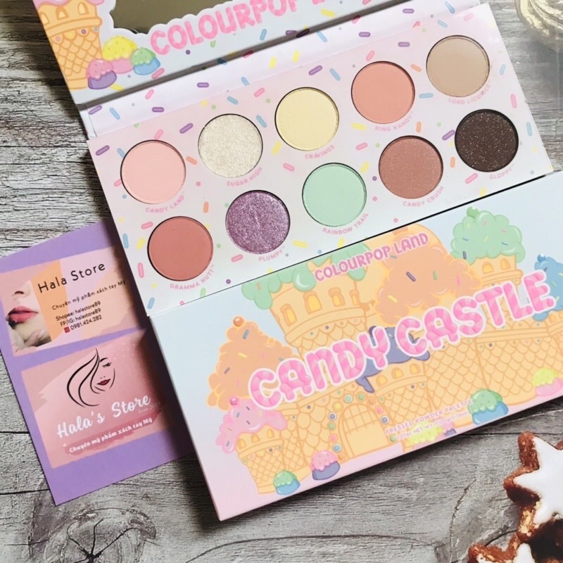 Bảng phấn mắt tone Pastel xinh xắn Colourpop Candy Castle 10 ô