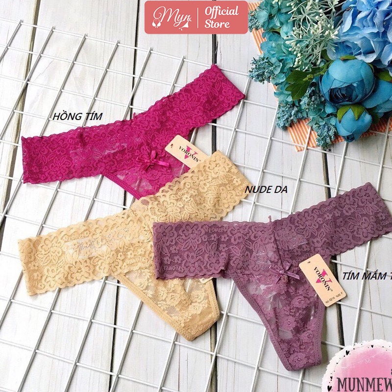 Sỉ 5 Quần lót ren lọt khe 6214  MYN_UNDERWEAR