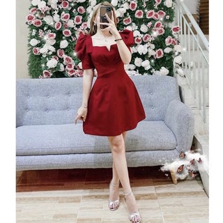 Đầm chéo dây form ngắn 2 màu (kèm hình thật)