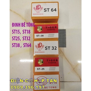Đinh bê tông st15, st18, st25, st32 , st38, st45, st50, st64