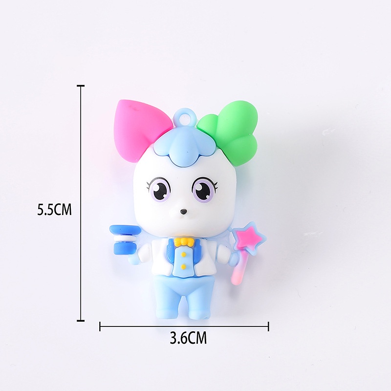 Móc khóa cậu bé cún mái tóc thời trang