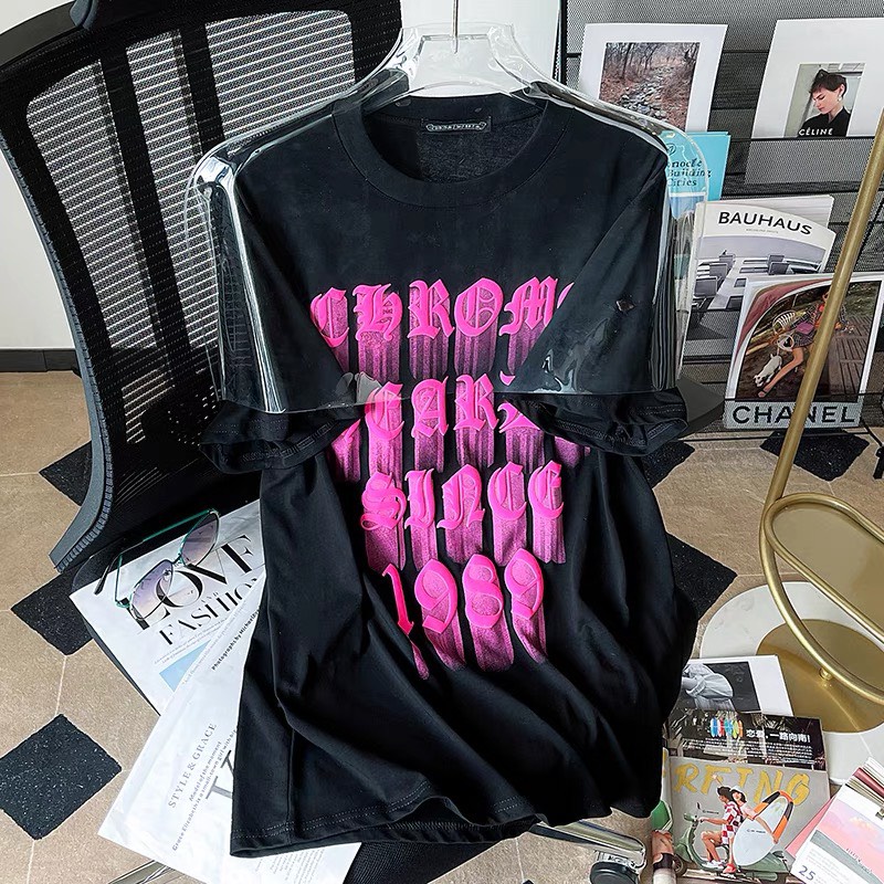 Áo Thun G.C Đen Trắng Chữ Hồng 1989 Dành Cho Nam Nữ Phong Cách CHẤT