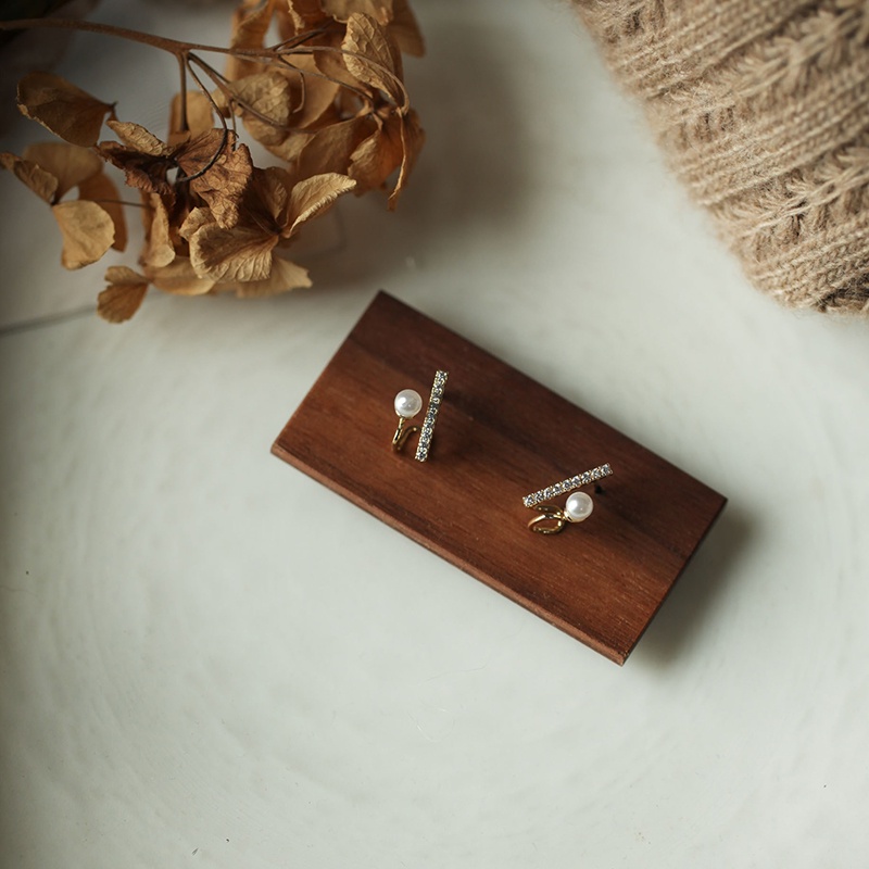 Khuyên Tai Thép Titan Đính Đá Zircon Đơn Giản Sáng Tạo Thời Trang Phong Cách Hàn Quốc Cho Nữ