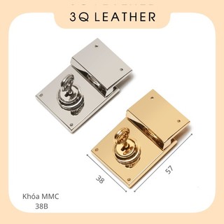 Khóa mmc mã 38b kèm chìa, khóa cao cấp italy, phụ kiện làm da, túi, ví, ... thủ công