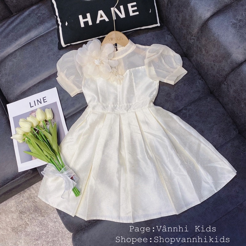 Váy Tacta Nhũ Đính Hoa Cho Bé 13kg - 42kg