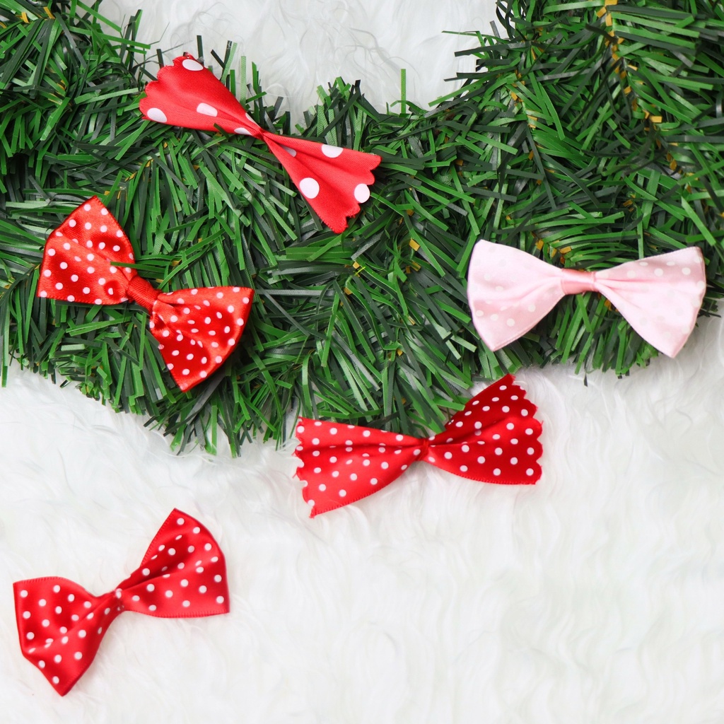 Set 10 Nơ Giáng Sinh Trang Trí Noel