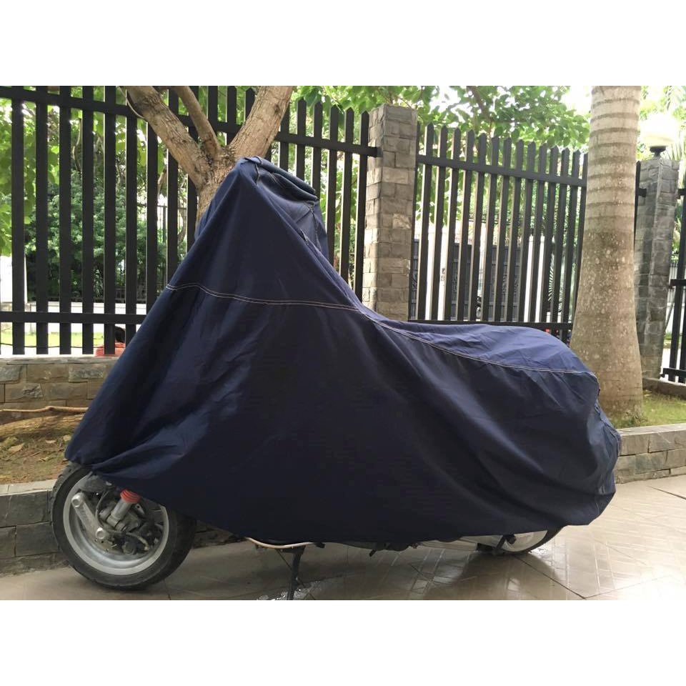 Bạt phủ xe SH 125i,150i cao cấp 2 lớp chuẩn vải dù cán PU che nắng chống mưa, chống trộm xe, áo chùm xe, áo phủ xe máy