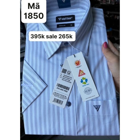 Áo sơ mi việt tiến giá hãng 395k sale 265k ( ngắn tay )