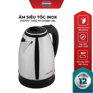 Ấm đun nước siêu tốc sunhouse - bình siêu tốc inox chính hãng 1.8l bảo hành 12 tháng