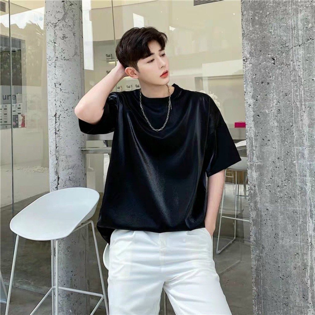 Áo thun Stee Nhung basic Unisex nam nữ form rông