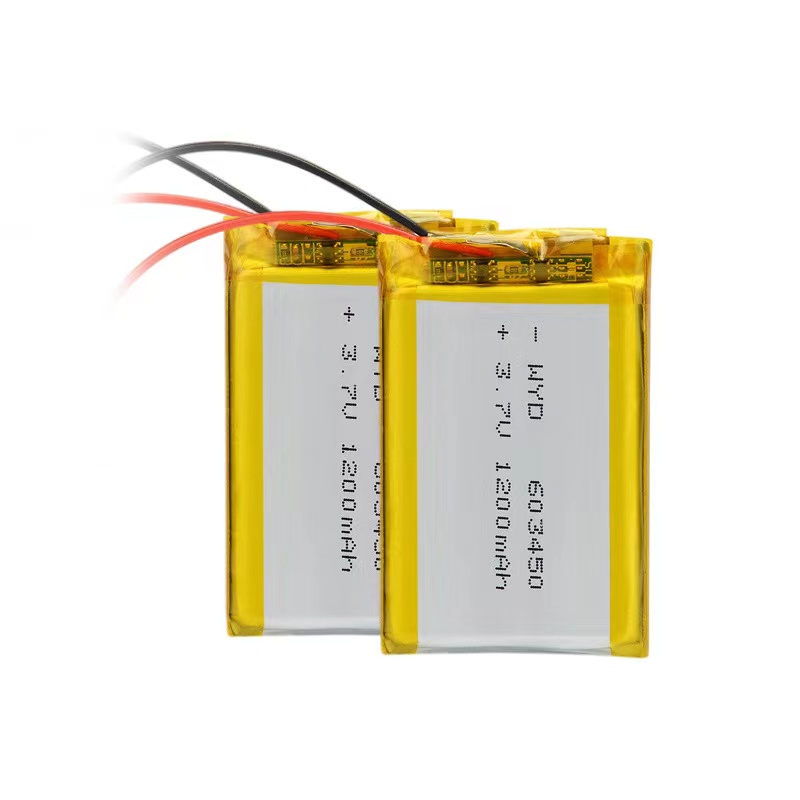 Pin Li-Po 3.7V 1200mAh 603450 603550  cho loa Bluetooth, Định vị GPS, Camera hành trình loại 2 dây