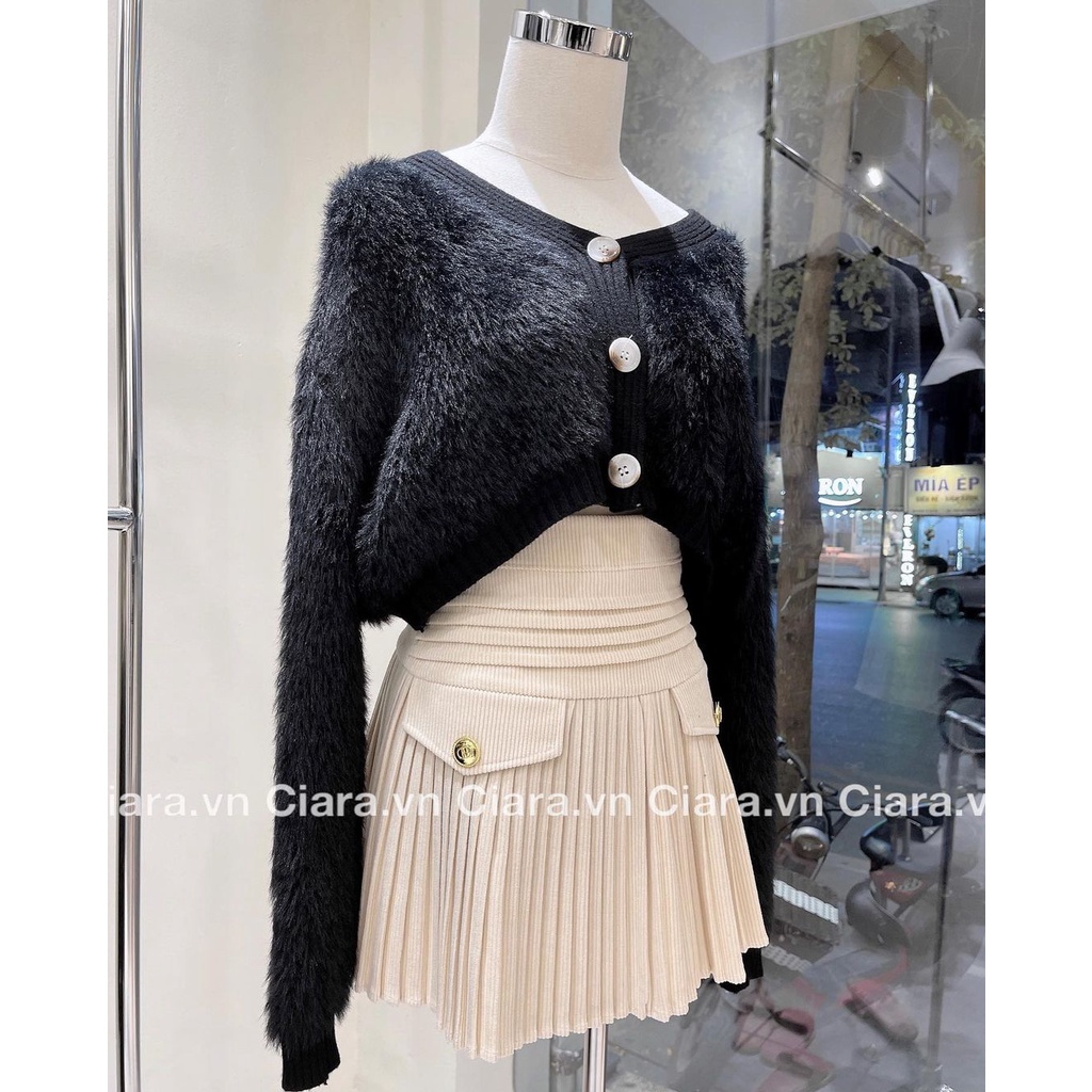 Áo cardigan lông