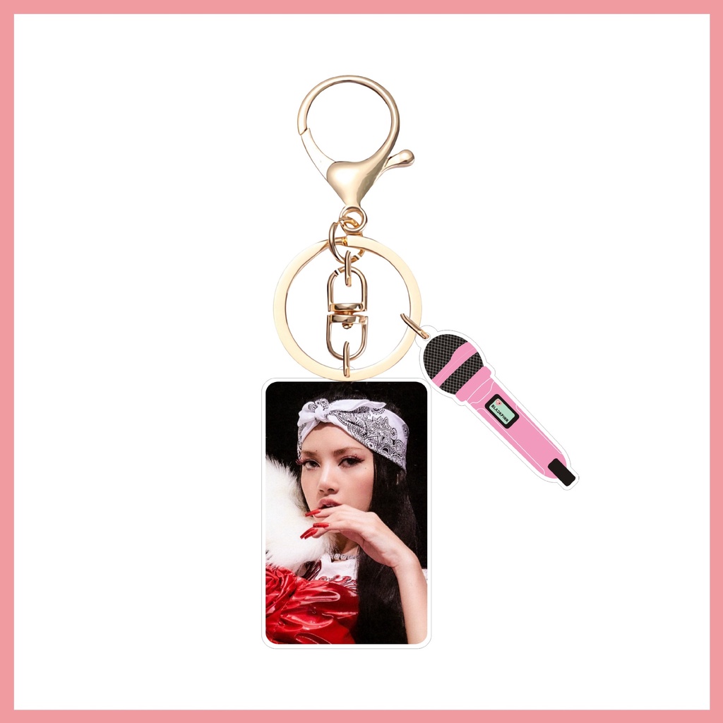 Móc Khóa Nhựa Acrylic Hình Lisa Jennie Jisoo Nhóm Blackpink