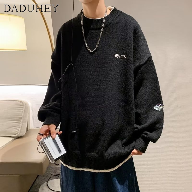 DaDuHey Men's Autumn And Winter Fashionable Loose Sweater Ins Korean-Style Fashionable All-Matching Sweater