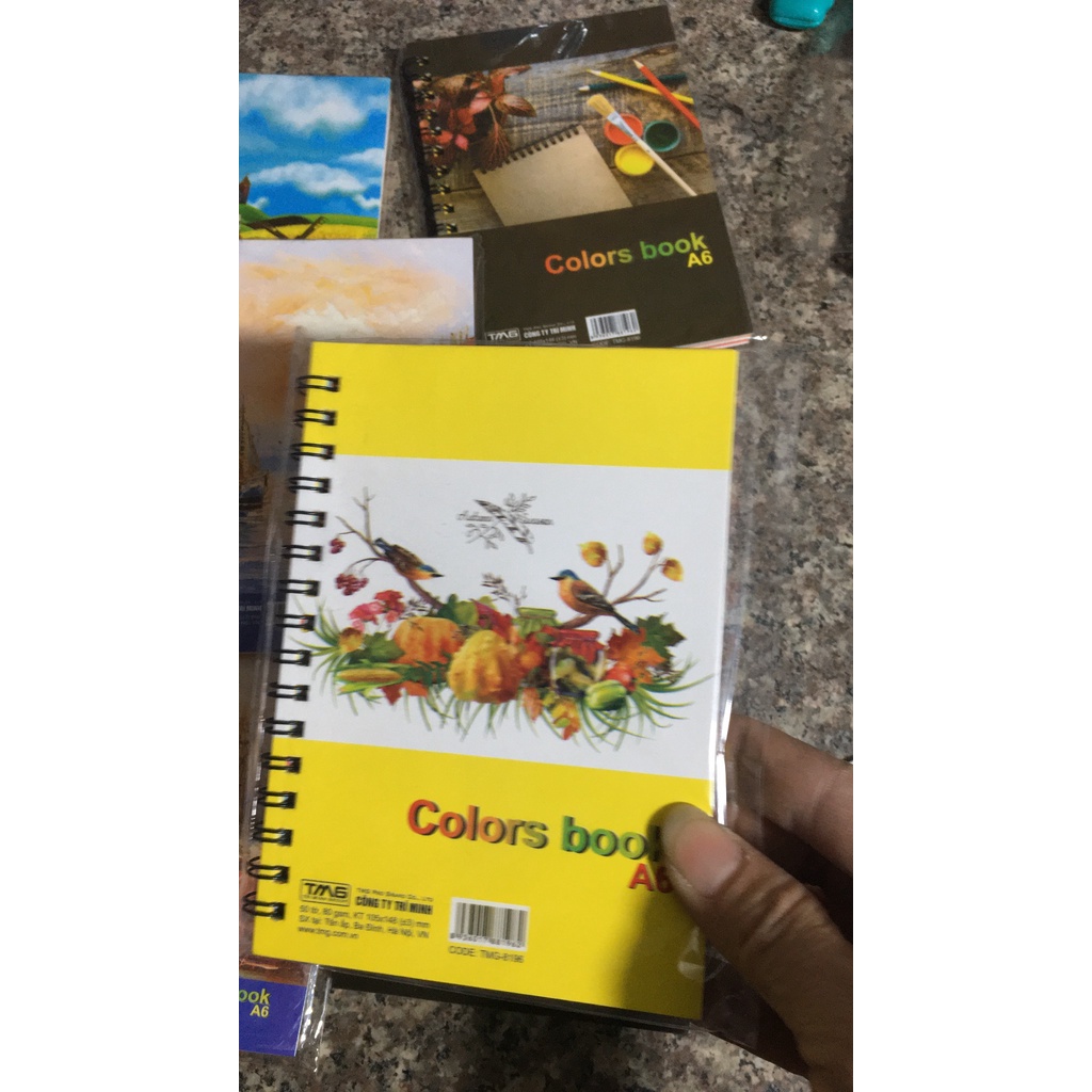 Sổ Clolor book A6 ruột 50 tờ nhiều màu