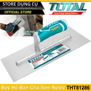 Bàn chà xây dựng TOTAL THT81286 13x28cm Bay chà hồ góc cạnh, bay hồ kim loại chống rỉ sét, tay cầm abs chống trơn trượt