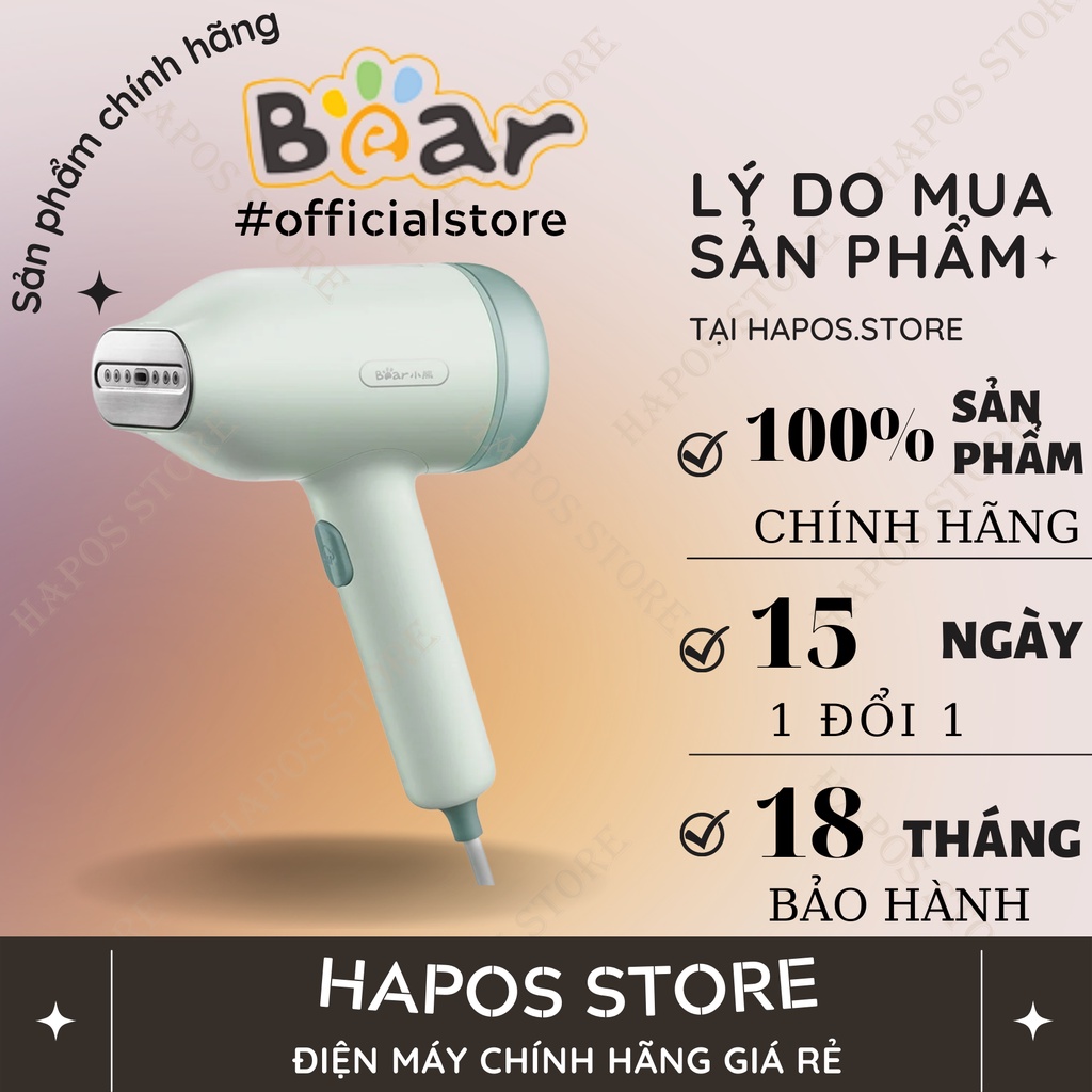 Bàn ủi hơi nước cầm tay Bear GTJ-B10S1 - HAPOS - Bảo hành 18 tháng