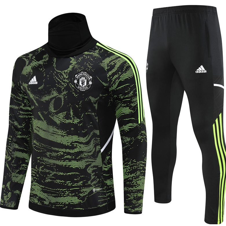 Áo Khoác Bóng Đá Tay Dài Cổ Cao Có Khóa Kéo In Chữ Manchester United 2022-23 Tỉ Lệ 1: 1