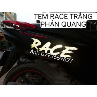 TEM "RACE" DÁN ỐP SƯỜN XE MÁY