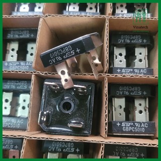 Diode cầu chỉnh lưu gbpc 5010 diode cầu 4 chân 50a 1000v hàng mới vinatech