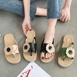 Dép xỏ ngón nữ, dép nữ hoa cúc nhiều màu đế cao su êm chân