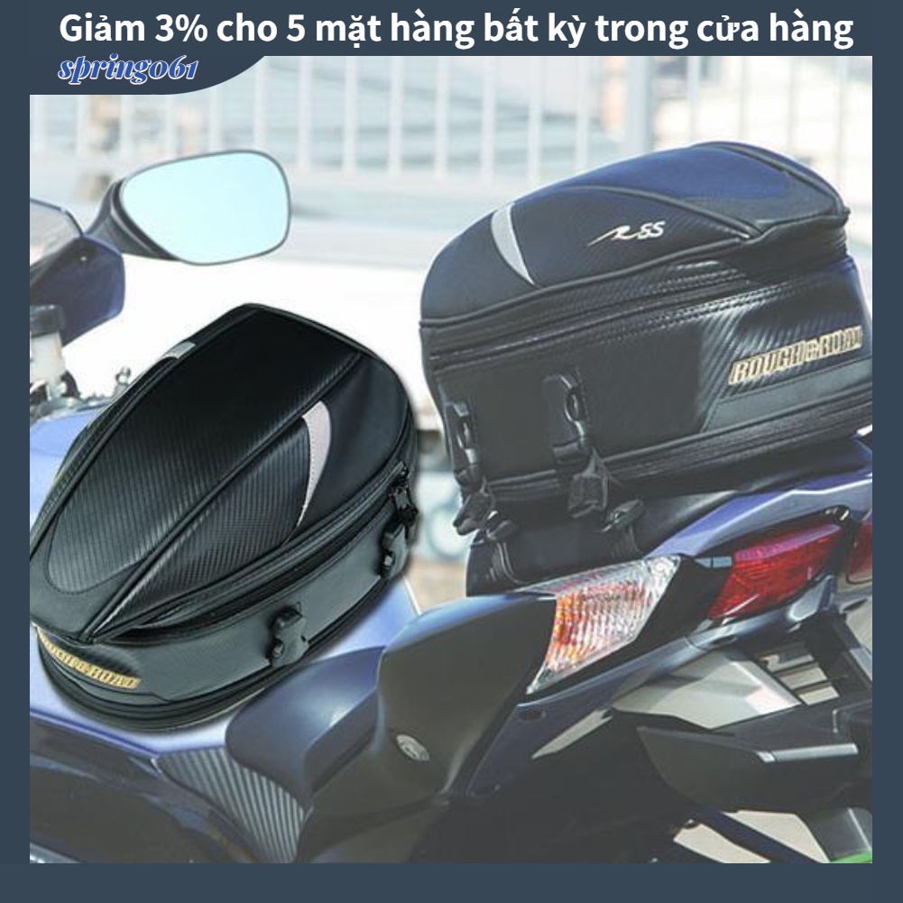Túi yên xe máy đựng đồ phía sau Gói chống thấm nước cho hành lý đội mũ bảo hiểm 18.5L 【Spring061】